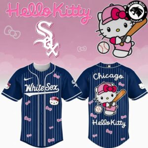 Chicago White Sox x Hello Kitty Night Fan Gift Apparel Limited Edition Baseball Jersey 4