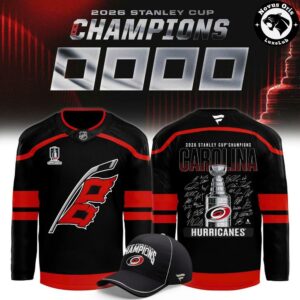 Custom Carolina Hurricanes 2026 Stanley Cup Champions Hockey Jersey