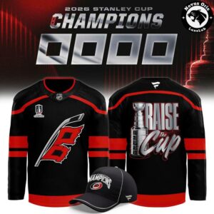 Custom Carolina Hurricanes 2026 Stanley Cup Champions Hockey Jersey 3