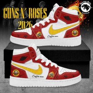 Custom Name Guns N’ Roses World Tour 2026 High Top Sneakers – Rock Shoes