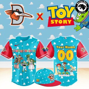 Delmarva Shorebirds x Toy Story Night Pixar Cartoon Custom Baseball Jersey