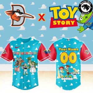Delmarva Shorebirds x Toy Story Night Pixar Cartoon Custom Baseball Jersey 2