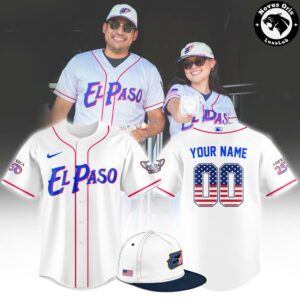 El Paso 4th Of July America 250 Custom Name Baseball Jersey 1