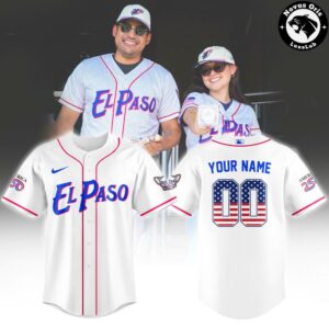El Paso 4th Of July America 250 Custom Name Baseball Jersey 2