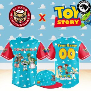 El Paso Chihuahuas x Toy Story Night Woody Buzz Lightyear Custom Baseball Jersey