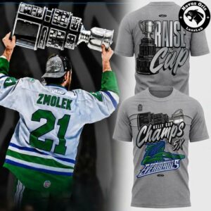 Everblades Raise The Cup 5 Time Kelly Cup Champions Graphic Shirt 2