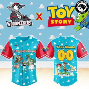 Fayetteville Woodpeckers x Toy Story Night Pixar Cartoon Custom Baseball Jersey 2