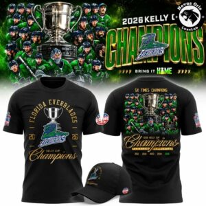 Florida Everblades 2026 Kelly Cup Champions 5X ECHL T-Shirt
