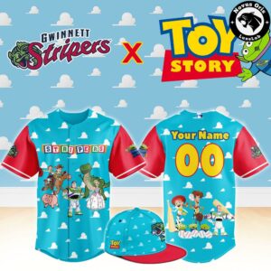 Gwinnett Stripers x Toy Story Night Woody Buzz Lightyear Custom Baseball Jersey