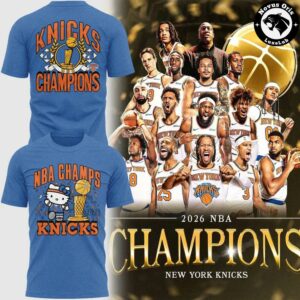 Hello Kitty x New York Knicks 2026 NBA Finals Champions T-Shirt