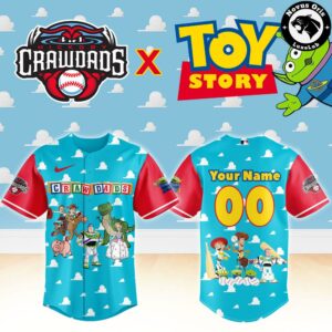 Hickory Crawdads x Toy Story Night Pixar Cartoon Custom Baseball Jersey 2