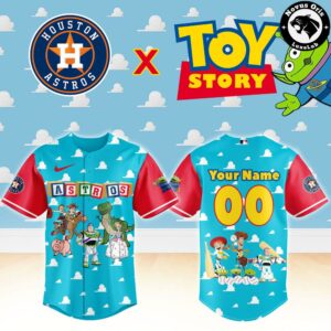Houston Astros x Toy Story Night Woody Buzz Lightyear Custom Baseball Jersey 2