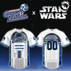 Kannapolis Cannon Ballers Star Wars Night Grogu Baby Yoda Mandalorian Custom Baseball Jersey 2