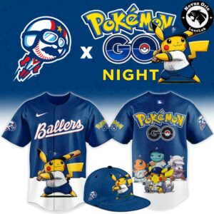 Kannapolis Cannon Ballers x Pokemon GO Night Limited Edition Custom Baseball Jersey