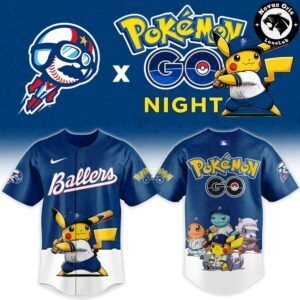 Kannapolis Cannon Ballers x Pokemon GO Night Limited Edition Custom Baseball Jersey 2