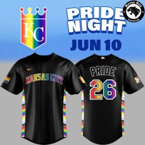 Kansas City Royals Pride Night Progress Rainbow Flag Limited Edition Baseball Jersey