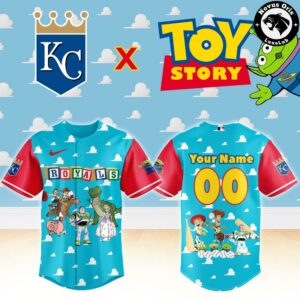 Kansas City Royals x Toy Story Night Woody Buzz Lightyear Custom Baseball Jersey 2