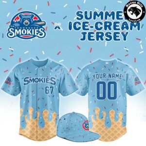 Knoxville Smokies Summer Ice Cream Custom Fan Gear Baseball Jersey