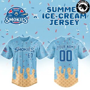 Knoxville Smokies Summer Ice Cream Custom Fan Gear Baseball Jersey 2