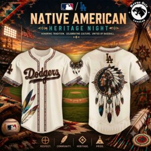 Los Angeles Dodgers Native American Heritage Night Baseball Jersey