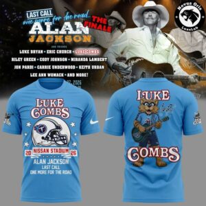 Luke Combs x Tennessee Titans – Alan Jackson Last Call Tour 2026 T-Shirt