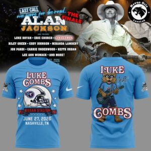 Luke Combs x Tennessee Titans Alan Jackson Alan Jackson Last Call Tour 2026 T Shirt 2