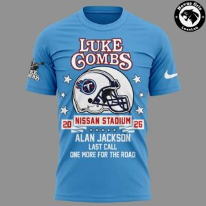 Luke Combs x Tennessee Titans Alan Jackson Alan Jackson Last Call Tour 2026 T Shirt 3