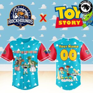 Midland RockHounds x Toy Story Night Woody Buzz Lightyear Limited Edition Baseball Jersey 2