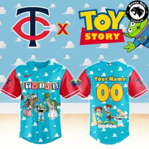 Minnesota Twins x Toy Story Night Woody Buzz Lightyear Custom Baseball Jersey 2