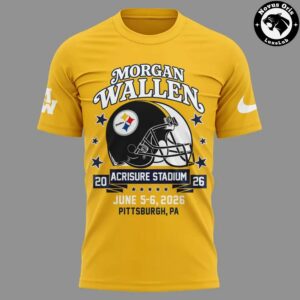 Morgan Wallen x Pittsburgh Steelers Shirt Acrisure Stadium 2026 NFL Football T Shirt 5