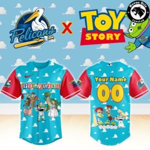 Myrtle Beach Pelicans x Toy Story Night Pixar Cartoon Custom Baseball Jersey 2