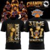 New York Knicks 2026 NBA Champions 3-Time Gold Trophy Shirt