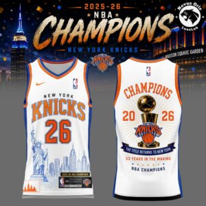 New York Knicks 53 Years In The Making 2026 NBA Champions Basketball Jersey 2