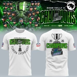 Official Florida Everblades 2026 Kelly Cup Champions T Shirt 1