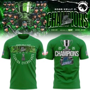 Official Florida Everblades 2026 Kelly Cup Champions T Shirt 3