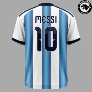 Official Lionel Messi Argentina World Cup Trophy Graphic Shirt 3