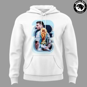 Official Lionel Messi Argentina World Cup Trophy Hoodie 2