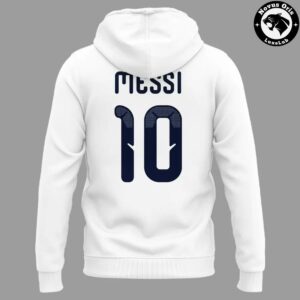 Official Lionel Messi Argentina World Cup Trophy Hoodie 3