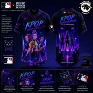 Official Netflix KPop Demon Hunters MLB Baseball Jersey 2