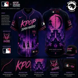 Official Netflix KPop Demon Hunters MLB Baseball Jersey 3