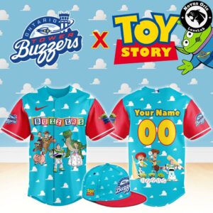Ontario Tower Buzzers x Toy Story Night Pixar Cartoon Custom Baseball Jersey