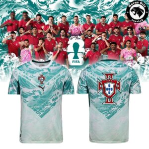 Portugal 2026 World Cup Mint Green Wave Soccer Jersey 1