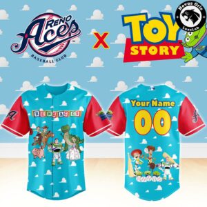 Reno Aces x Toy Story Night Woody Buzz Lightyear Custom Baseball Jersey 2