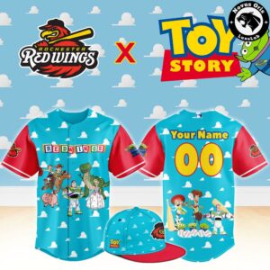 Rochester Red Wings x Toy Story Night Woody Buzz Lightyear Custom Baseball Jersey