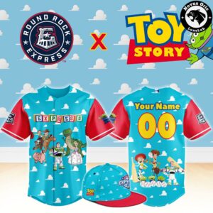 Round Rock Express x Toy Story Night Woody Buzz Lightyear Custom Baseball Jersey