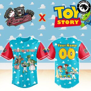 Sacramento River Cats x Toy Story Night Woody Buzz Lightyear Custom Baseball Jersey 2