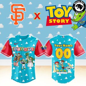 San Francisco Giants x Toy Story Night Woody Buzz Lightyear Custom Baseball Jersey 2