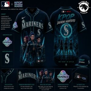 Seattle Mariners MLB x KPop Demon Hunters Night Edition Jersey