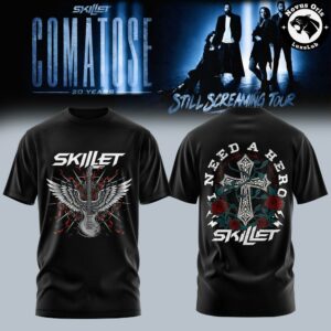 Skillet Band I Need A Hero Comatose 20th Anniversary Tour T-Shirt