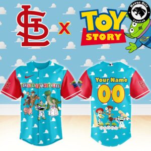 St Louis Cardinals x Toy Story Night Woody Buzz Lightyear Custom Baseball Jersey 2